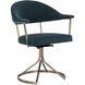 Bexley Danny Teal Swivel Dining Armchair, Swivel